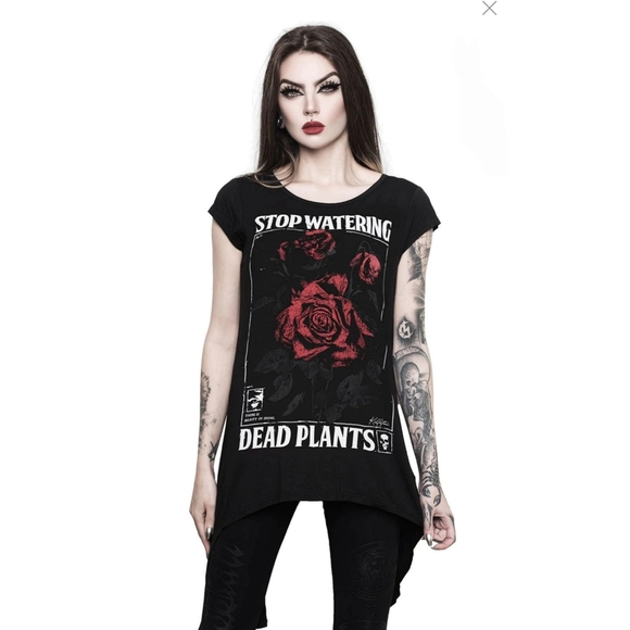 Killstar Tops - Killstar Dead Rose Tunic Top NWT XS SIZE SOLD OUT ONLINE
